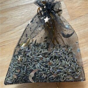 Lavender Sachets Set of 2 - Black Celestial & Midnight Blue Organza Organic